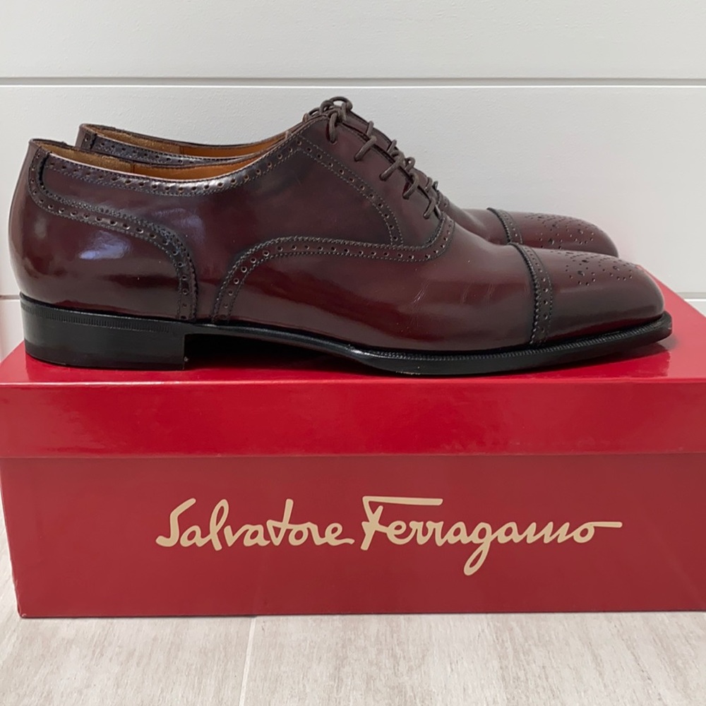 Salvatore Ferragamo Renzo  Leather Wingtip Oxford